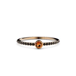 black tiny ring | custom made gemstone ring | divine elements