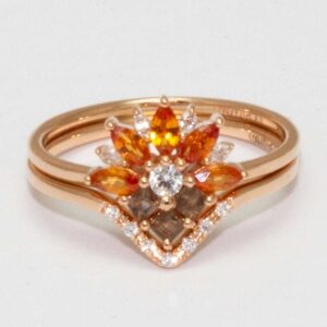 gemstone engagement ring | custom made gemstone ring | divine elements