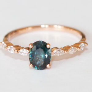 oval sapphire ring | custom made gemstone ring | divine elements