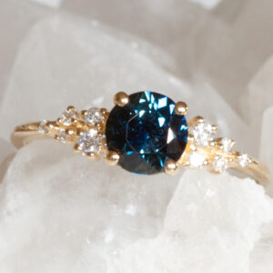 Mirabella Teal sapphire ring