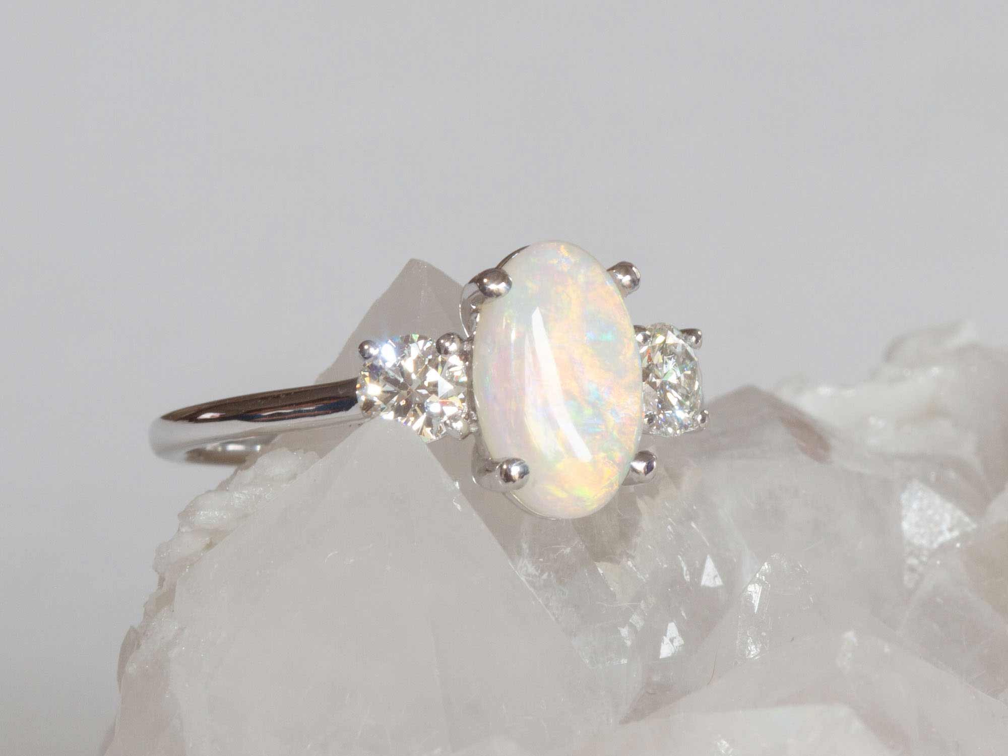 opal olympia ring | custom made gemstone ring | divine elements