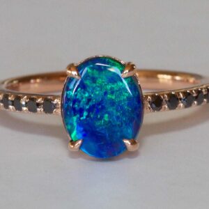 Ottavia Black Opal Ring