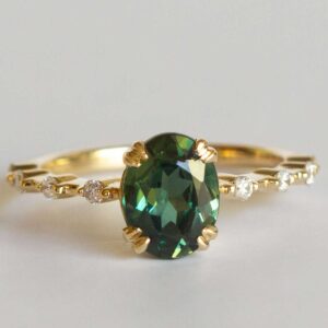 Austtalian Parti Sapphire Engagement Ring