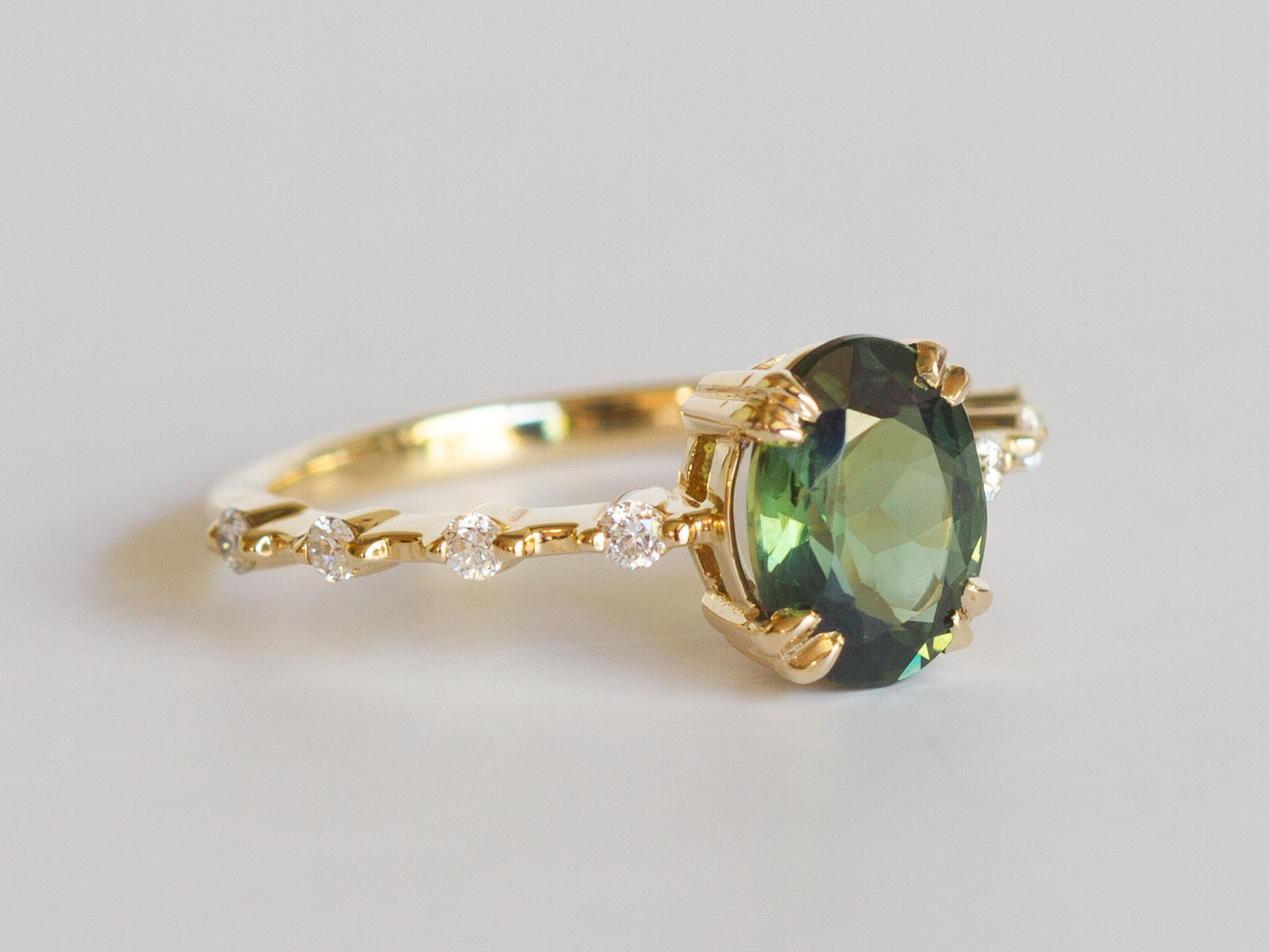 Juliette Australian Part Sapphire and Diamond Engagement Ring