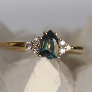 Parti Sapphire and Diamond Ring